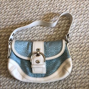 Coach blue handbag